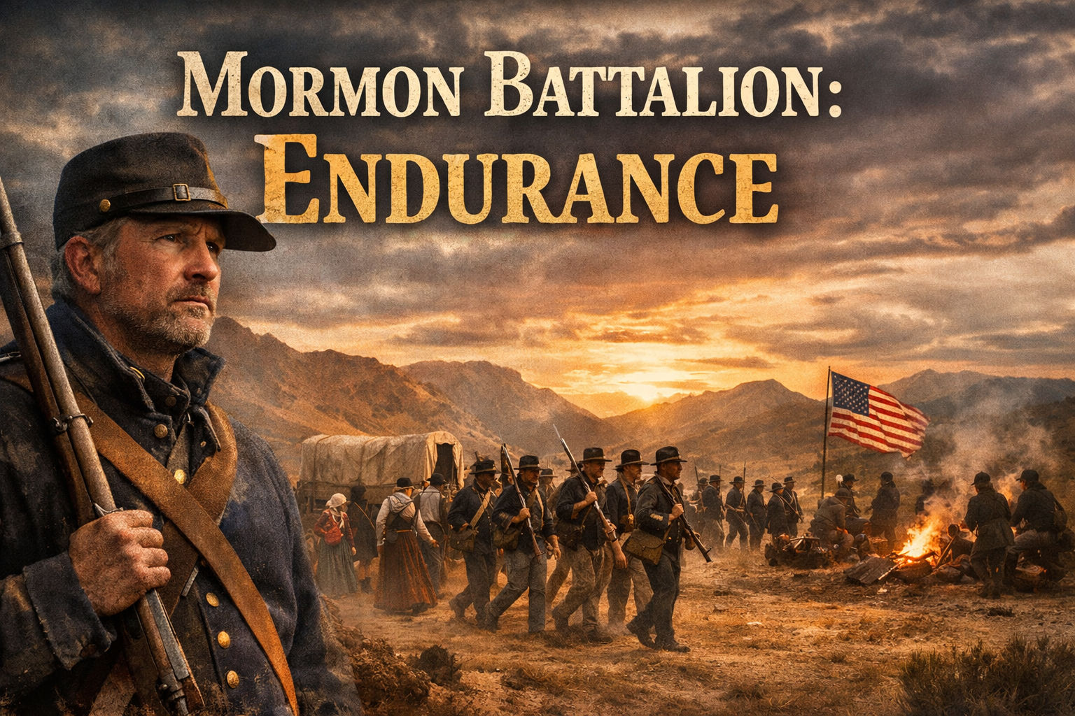 Mormon Battalion: American flag