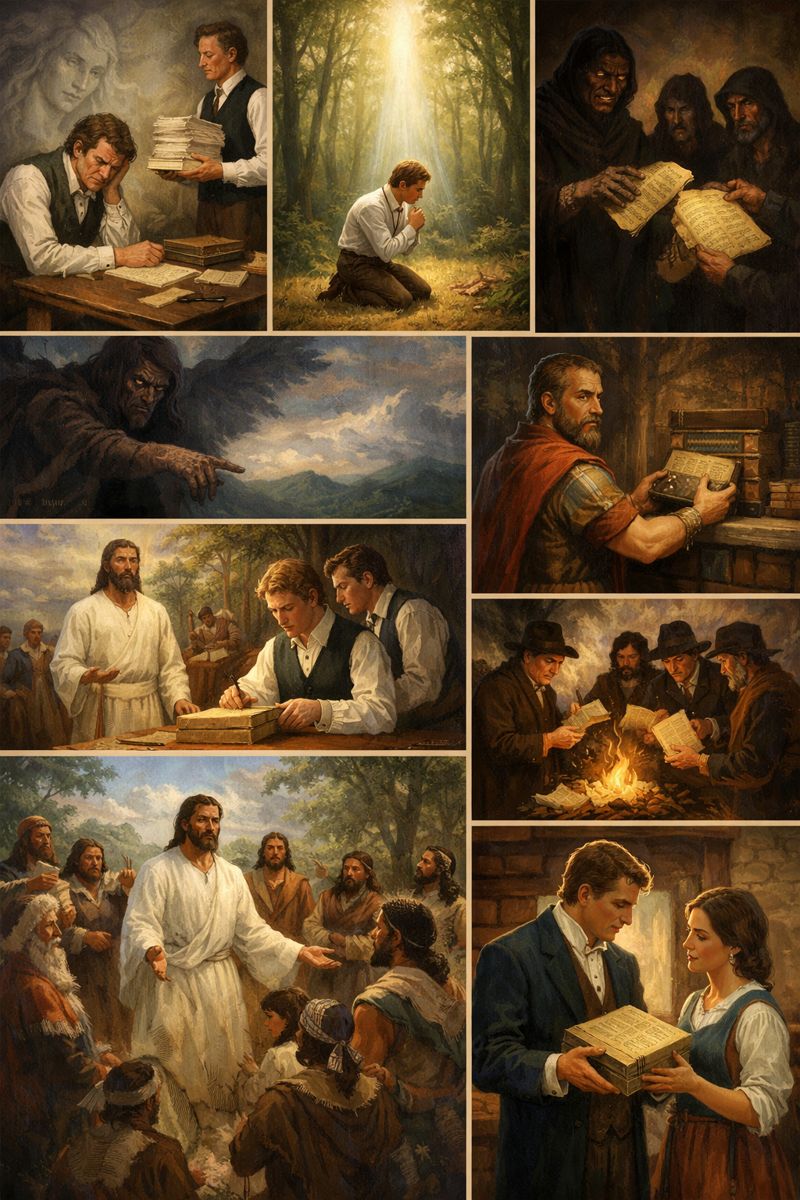 Joseph Smith and divine restoration scenes (Lost 116 Pages)