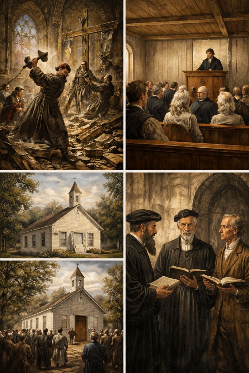 Protestant Reformation iconoclasm and worship practices(Why Early Protestants Rejected the Cross)