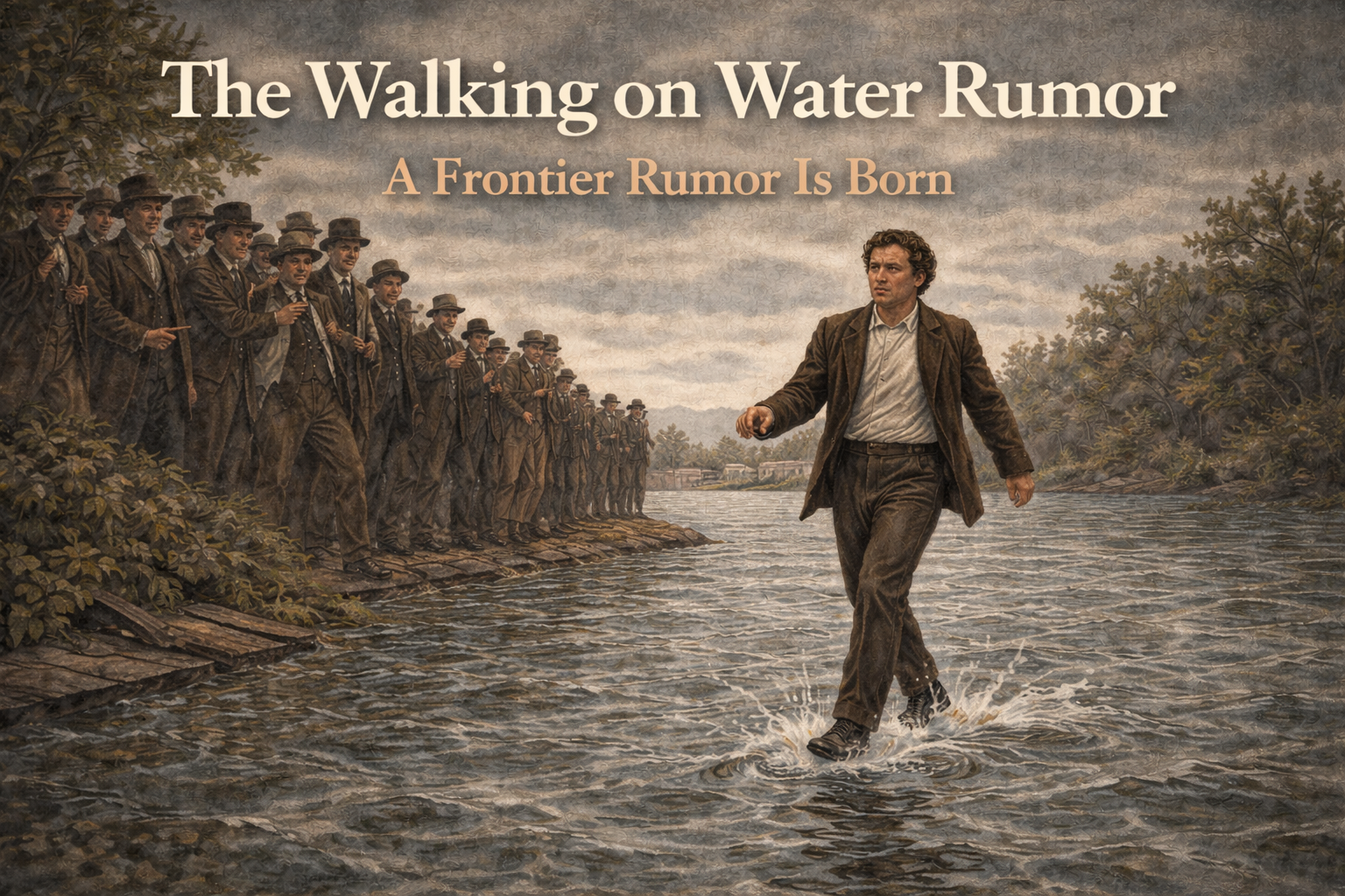 Joseph Smith walking on water rumor illustration