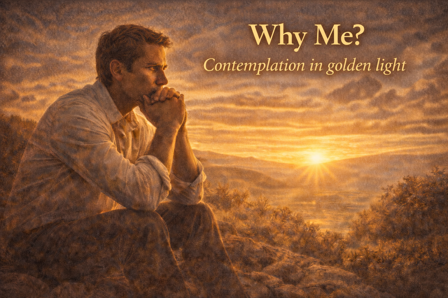 Why Me?Contemplation in golden light