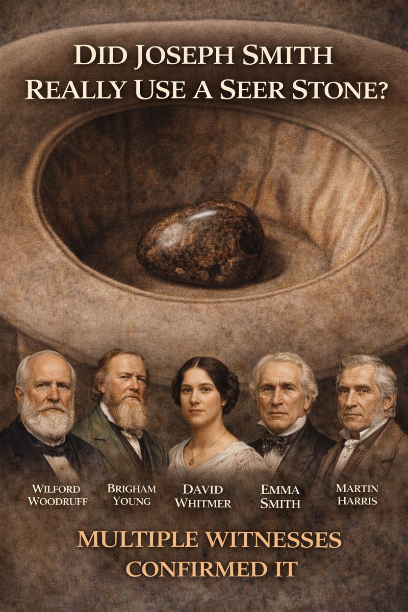 Joseph Smith with his seer stone